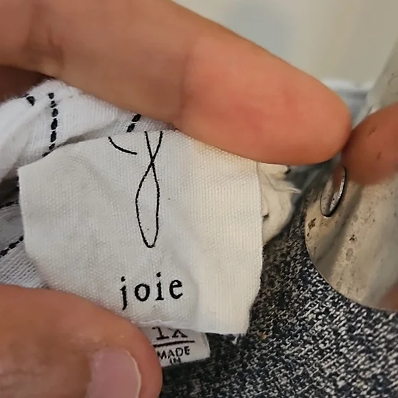 Joie striped shirt with button down vee - Picture 5 of 7